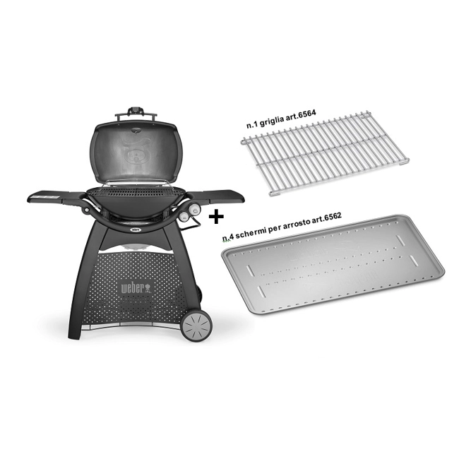 Vendita online Barbecue a gas Q3200 con carrello integrato black